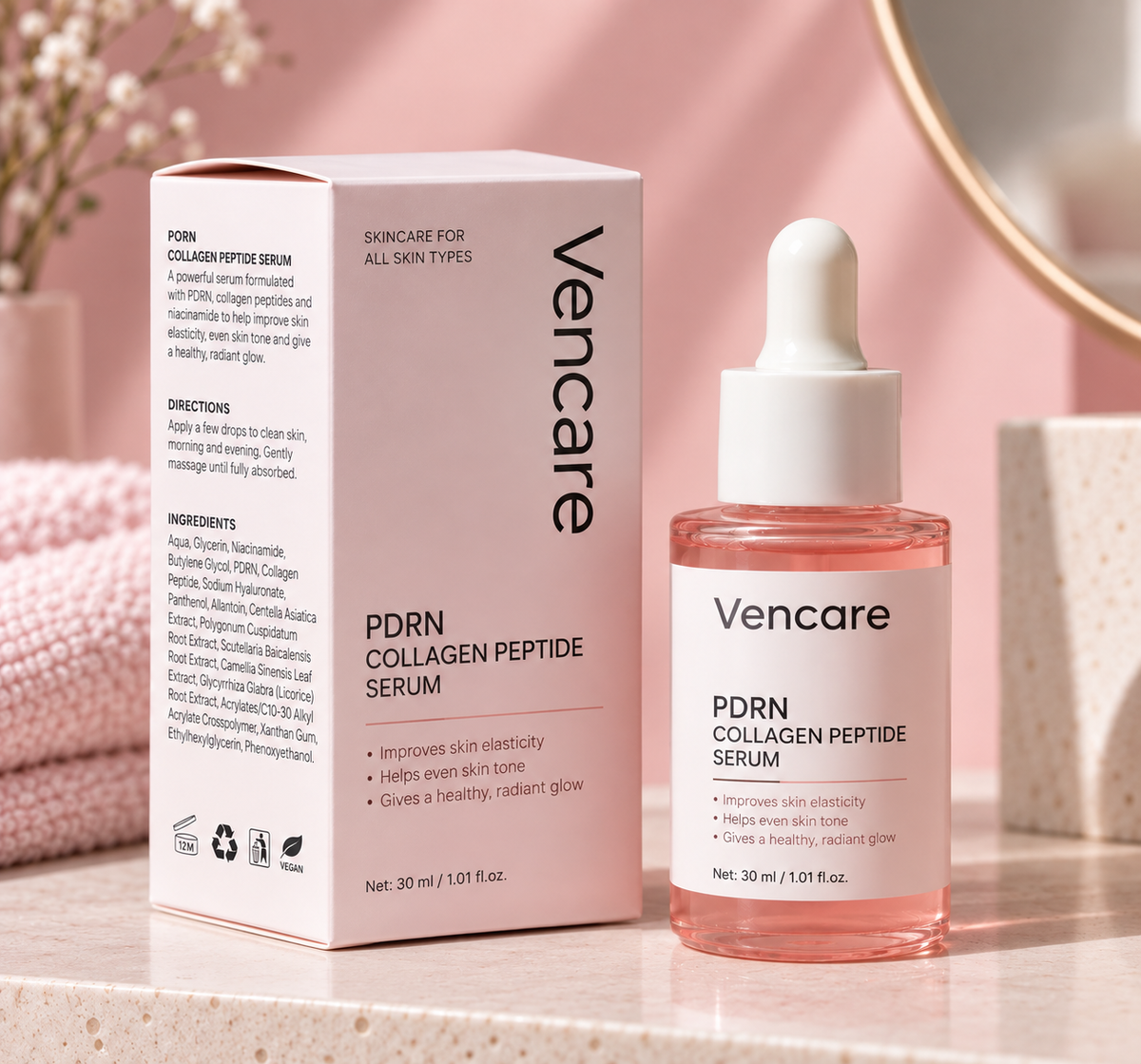 PDRN Glow Serum – för lyster och jämnare hudton, 30 ml